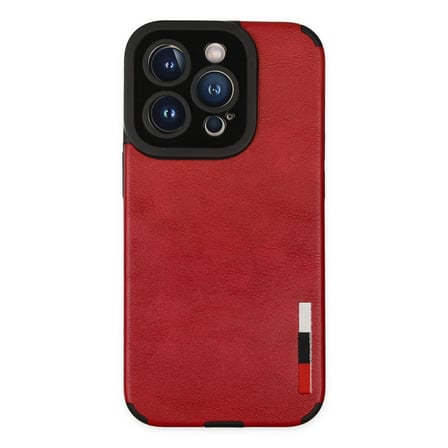 iPhone 14 Pro Max Kılıf Loop Deri Silikon - Kırmızı bzsxx