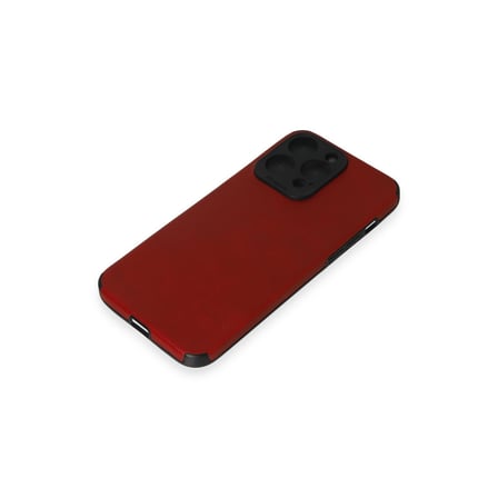 iPhone 15 Pro Max Kılıf Loop Deri Silikon - Kırmızı bzsxx