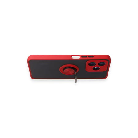 Realme C53 Kılıf Montreal Yüzüklü Silikon Kapak - Kırmızı bzsxx
