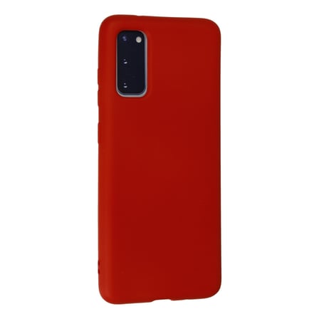 Galaxy S20 Kılıf Nano içi Kadife Silikon - Kırmızı bzsxx