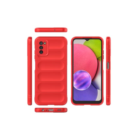 Galaxy A03S Kılıf Optimum Silikon - Kırmızı bzsxx