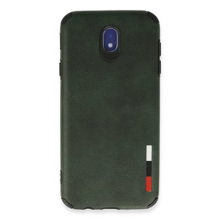 Galaxy J7 Pro / J730 Kılıf Loop Deri Silikon - Yeşil bzsxx