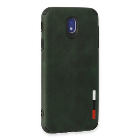 Galaxy J7 Pro / J730 Kılıf Loop Deri Silikon - Yeşil bzsxx