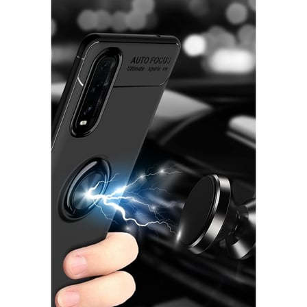 Find X2 Kılıf Range Yüzüklü Silikon - Mavi bzsxx