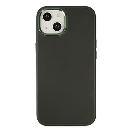 iPhone 14 Plus Kılıf Asya Deri Silikon - Koyu Yeşil bzsxx