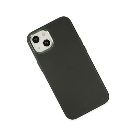 iPhone 14 Plus Kılıf Asya Deri Silikon - Koyu Yeşil bzsxx
