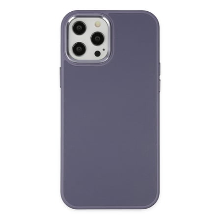 iPhone 12 Pro Max Kılıf Asya Deri Silikon - Mor bzsxx