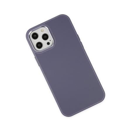 iPhone 12 Pro Max Kılıf Asya Deri Silikon - Mor bzsxx