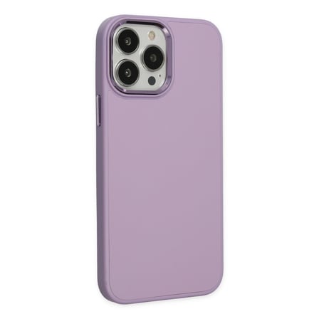 iPhone 13 Pro Kılıf Asya Deri Silikon - Lila bzsxx