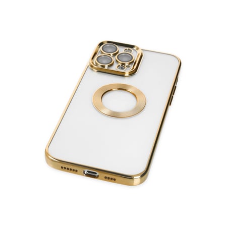iPhone 14 Pro Max Kılıf Slot Silikon - Gold bzsxx