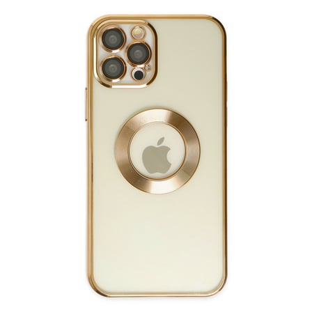 iPhone 12 Pro Kılıf Slot Silikon - Gold bzsxx