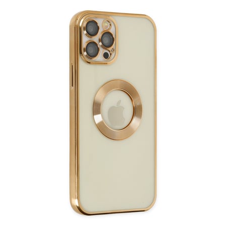 iPhone 12 Pro Kılıf Slot Silikon - Gold bzsxx