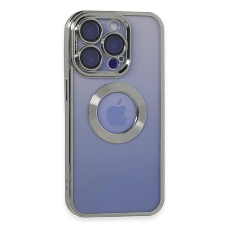 iPhone 15 Pro Max Kılıf Slot Silikon - Gümüş bzsxx