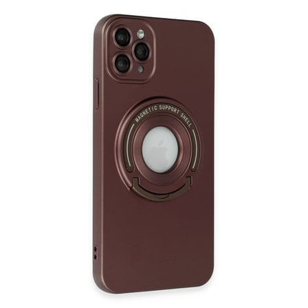 iPhone 12 Pro Kılıf Lukka Magneticsafe Kapak - Kahverengi bzsxx