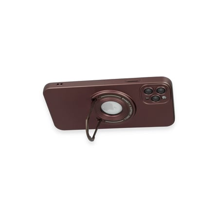 iPhone 12 Pro Kılıf Lukka Magneticsafe Kapak - Kahverengi bzsxx