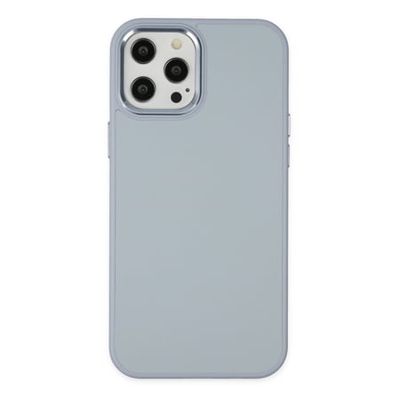 iPhone 12 Pro Max Kılıf Asya Deri Silikon - Sierra Blue bzsxx