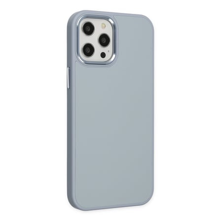 iPhone 12 Pro Max Kılıf Asya Deri Silikon - Sierra Blue bzsxx