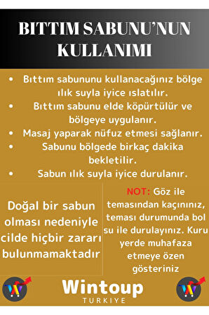 Doğal %100 Saf Özel Üretim Saç Cilt Vücut Kullanım Saç Dökülmesi Karşıtı Bıttım Sabunu 5 Adet