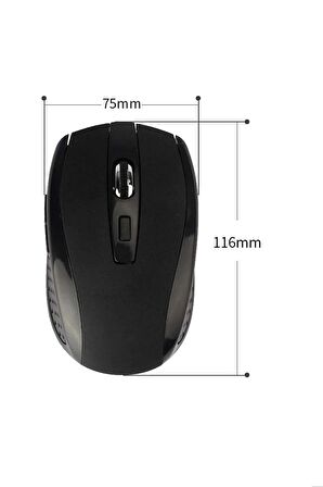 WASHA Wireless 1600 Dpı Kablosuz Optik Mouse 6d Kablosuz Mause hızlı kulanım