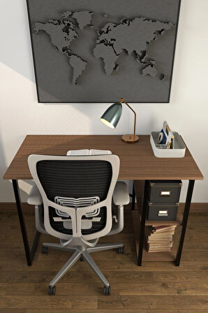 Metal Raflı Çalışma Masası