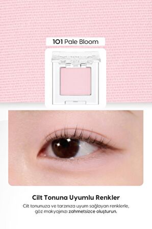 Yumuşak Dokulu, Dökülme Yapmayan Mat Tekli Göz Farı Modern Shadow Matte (101 Pale Bloom)