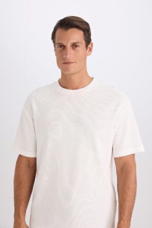 DeFacto Relax Fit Bisiklet Yaka Kısa Kollu Tişört D2531AX24AUER136