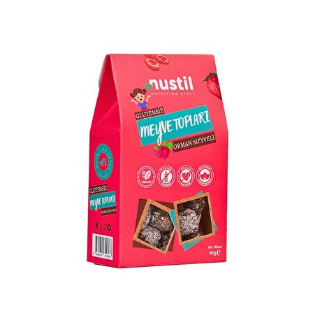 NUSTİL Glutensiz Orman Meyveli Meyve Topları 45g