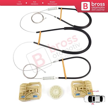 Audi A4 S4 B8 8KH 8K5 8K2 2008-2015 4/5 Kapı 8K0837461 İçin Elektrikli Ön Sol Cam Kriko Tamir Seti