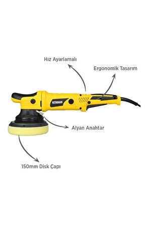 RTM1450 Orbital Polisaj Makinası 720 W 150 mm