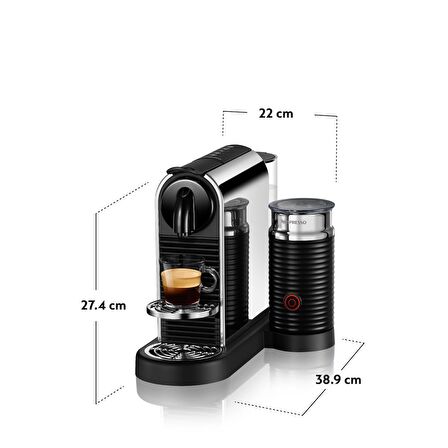 Nespresso D145 Citiz Platinum Bundle ,Paslanmaz Çelik 