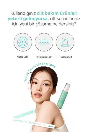 Hassas Ciltler İçin Yoğun Nemlendirici Bakım Serumu Super Panthenol Spicule Serum 100 Shot Mild