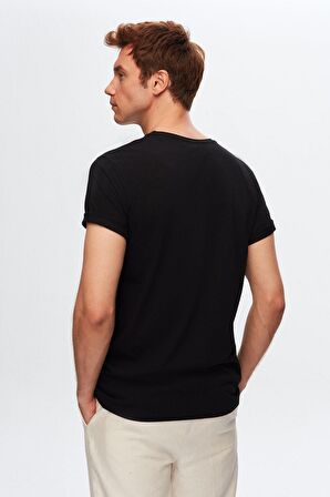 Ds Damat Slim Fit Siyah T-Shirt 4HC141996755M 4HC141996755M