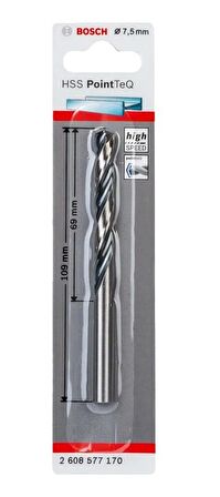 Bosch  HSS-PointeQ Metal Matkap Ucu 7,5 mm