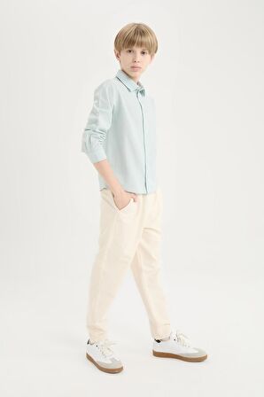 DeFacto Erkek Çocuk Balloon Fit Standart Paça Twill Pantolon B6709A825SPER134
