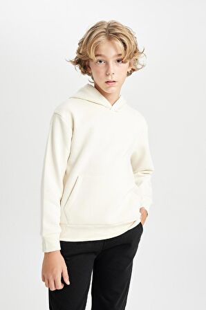 DeFacto Erkek Çocuk Kapüşonlu Kalın Okul Sweatshirt C7565A824AUER42