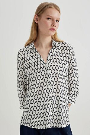 DeFacto Regular Fit Uzun Kollu Desenli Gömlek K6402AZ24SPNV42