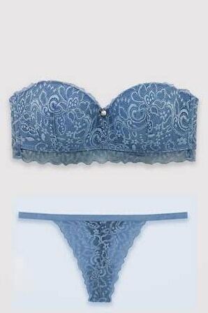 Pierre Cardin Kadın Ales Desteksiz Straplez Sütyen Takım