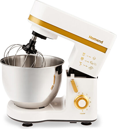 Homend Profashion 3060H Stand Mikser Krem Gold Mutfak Şefi 1500W 5 Lt