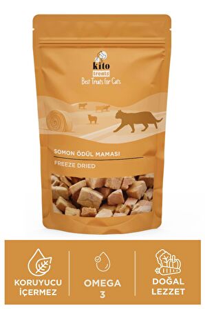 Kito Freeze Dried Somon Ödül Maması Kediler İçin 