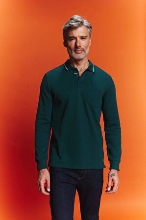 DeFacto Regular Fit Polo Yaka Pike Sweatshirt B1869AX23AUGN650