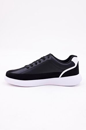 Dijital Baskı Erkek Siyah-Beyaz Sneaker Ayakkabı