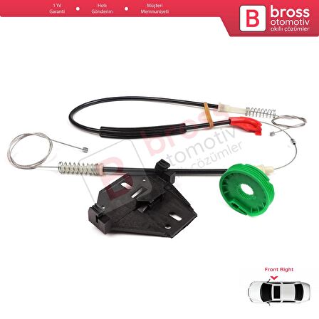 VW Transporter T4 Eurovan Caravelle 1990-2003 7D0959802 İçin Elektrikli Ön Sağ Cam Kriko Tamir Seti