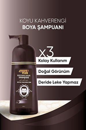 Softto Plus Kahverengi (Koyu Kestane) Brown Şampuan 350 Ml