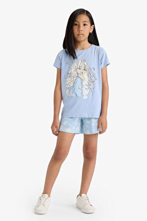 Kız Çocuk Regular Fit Baskılı 2'li Pijama Takımı