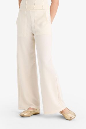 DeFacto Kız Çocuk Wide Leg Geniş Bol Paça Beli Lastikli Eşofman Altı C1180A825SMER98