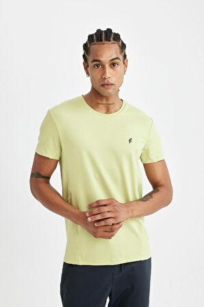 DeFactoFit Slim Fit Dar Kesim Bisiklet Yaka Sporcu Kısa Kollu Tişört C9183AX24AUGN659