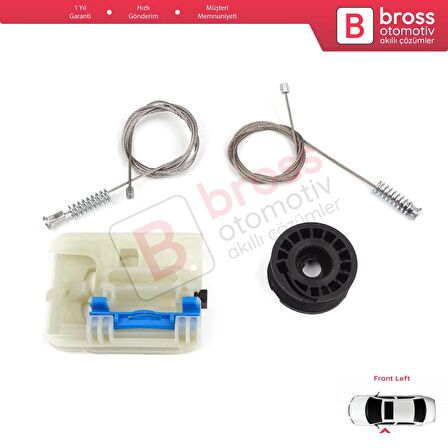 Fiat Egea MK1 356 357 2015-On 4/5 Kapı 52072857 İçin Elektrikli Ön Sol Cam Kriko Tamir Seti