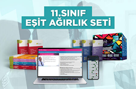 11. Sınıf Eşit Ağırlık (26 Kitap, Mobil/Web) Yapay Zekalı,  Üniversiteye Hazırlık Seti