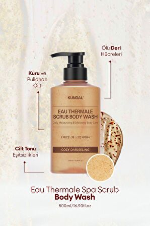 Nemlendirici ve Arındırıcı Tanecikli Vücut Yıkama Jeli Kundal Scrub Body Wash 500ml(Cozy Darjeeling)