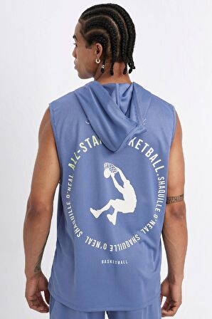 DeFactoFit Shaquille O'Neal Standart Fit Kapüşonlu Atlet C6994AX24HSBE323